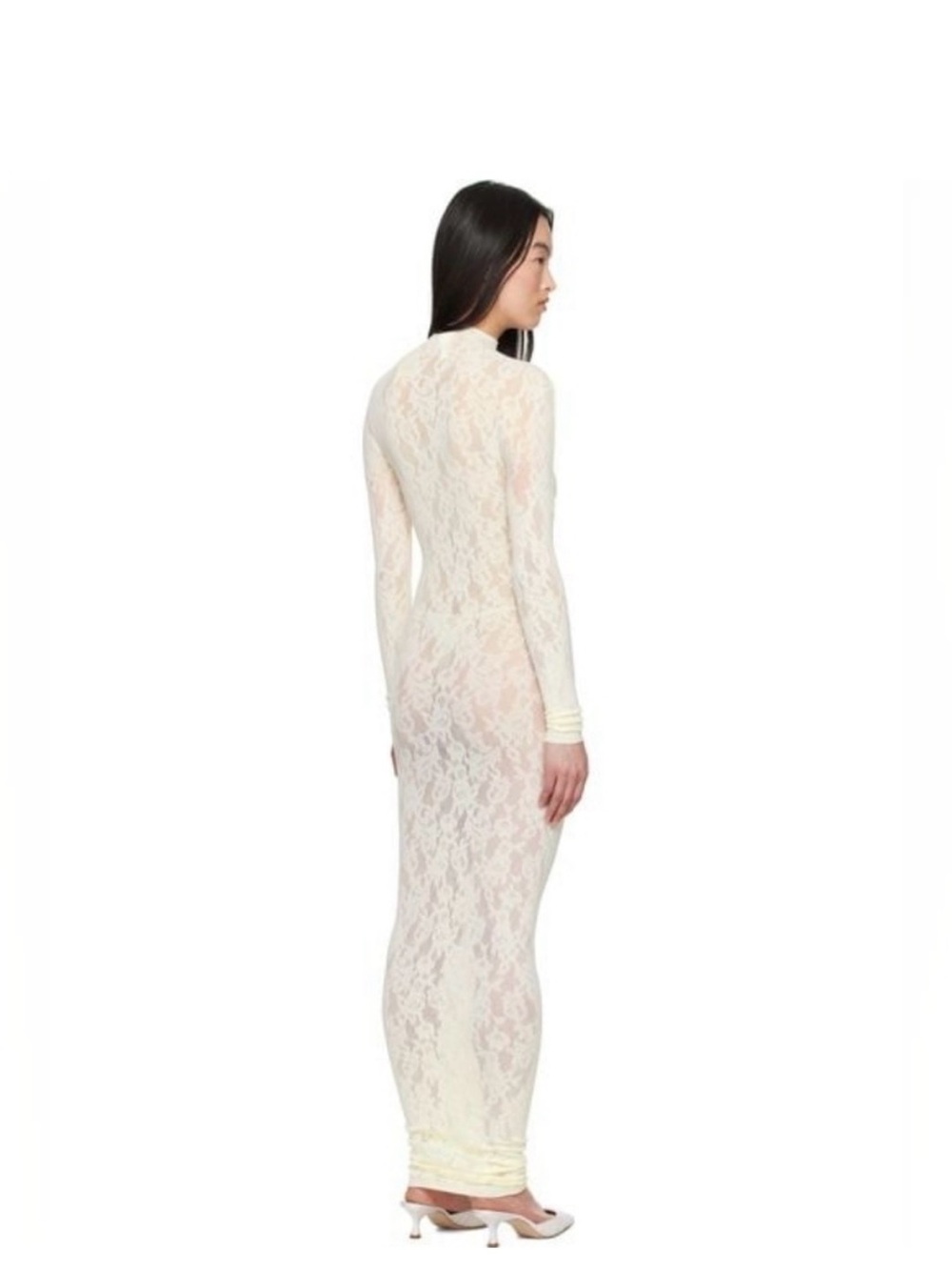 NWT Skims Ivory Lace Long Sleeve Sheath Dress - Picture 2 of 8